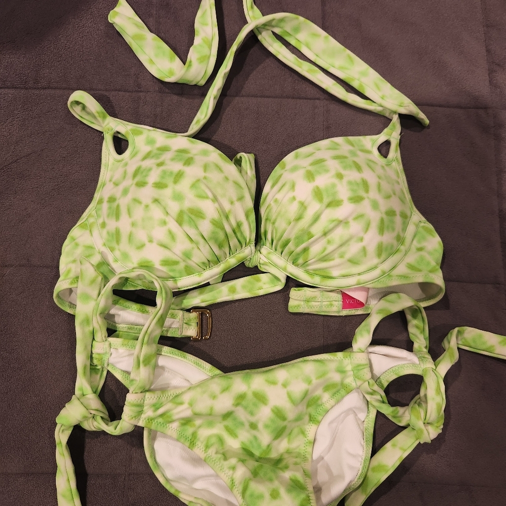 Vs swim suit green print
